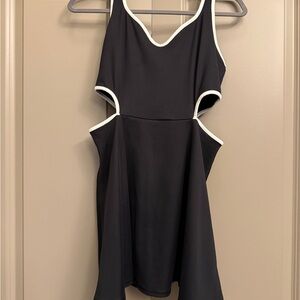 Old Navy Black Active Dress with White Accents